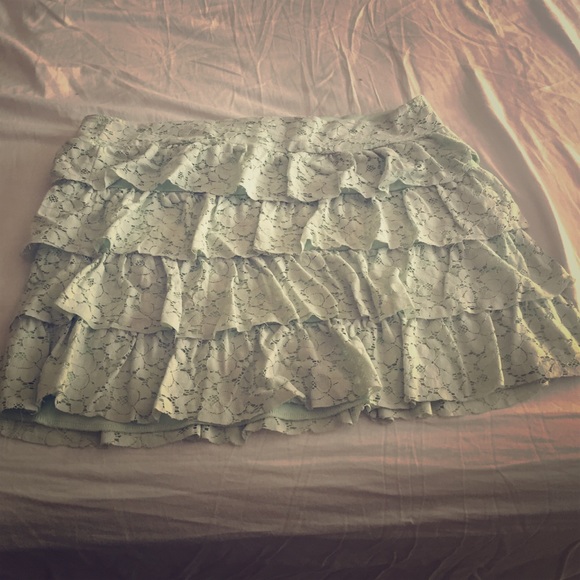 A mint skirt