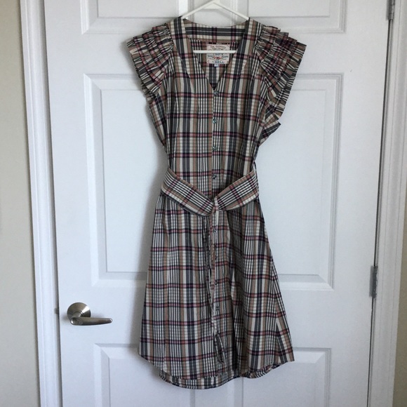 Bell by Alicia Bell Plaid Shirt Dress Size 4