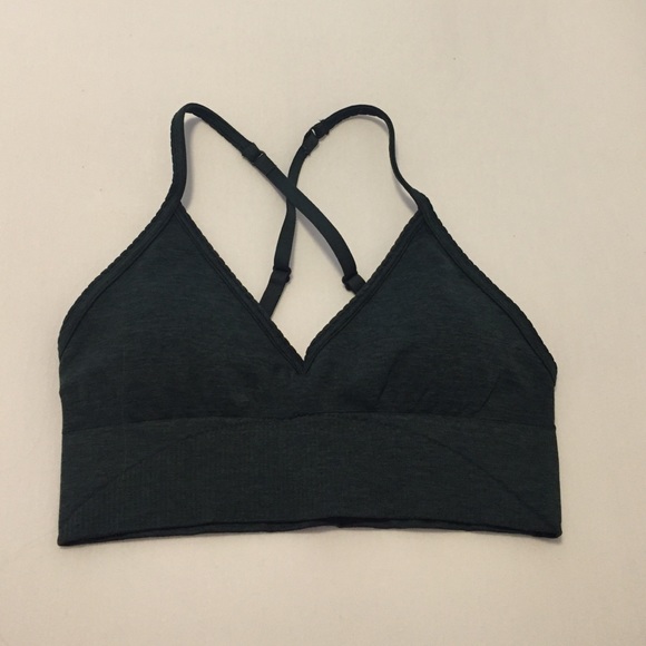 Lululemon Ebb to Street Dark Green Sport Bra - Picture 2 of 4