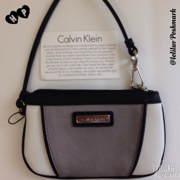 Calvin Klein Handbags - CALVIN KLEIN saffiano leather wristlet
