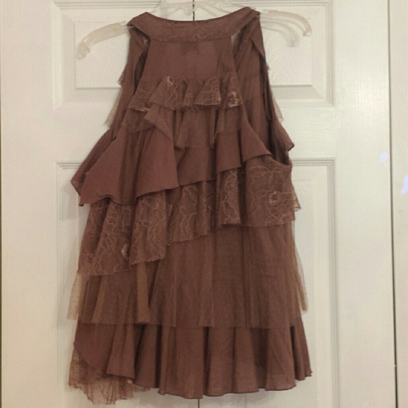 Loft Mauve tiered ruffle blouse - Picture 3 of 4