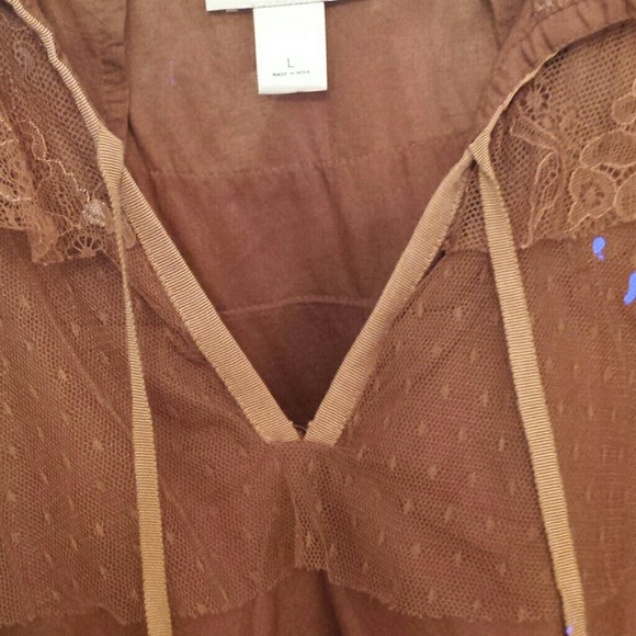 Loft Mauve tiered ruffle blouse - Picture 4 of 4