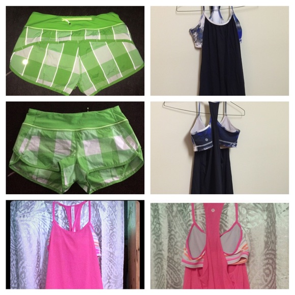 Lululemon speed shorts / tank tops