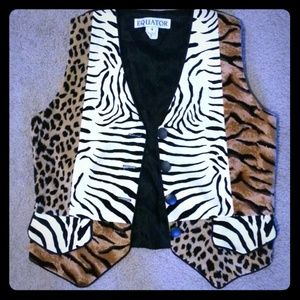 Vintage Animal Print Vest