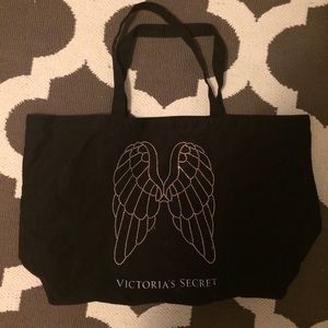 Victoria's Secret Black Angels Tote Bag