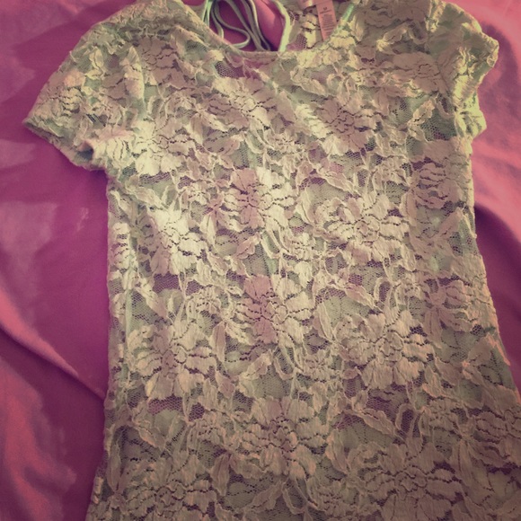 Floral mint green shirt