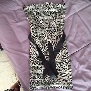 Rue 21 Zebra Dress with Leather Belt