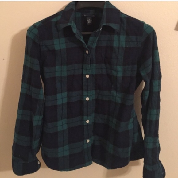 Green Lucky Brand flannel