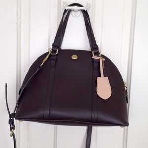 Chocolate Brown Leather Coach Bag
