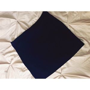 Black stretch mini skirt