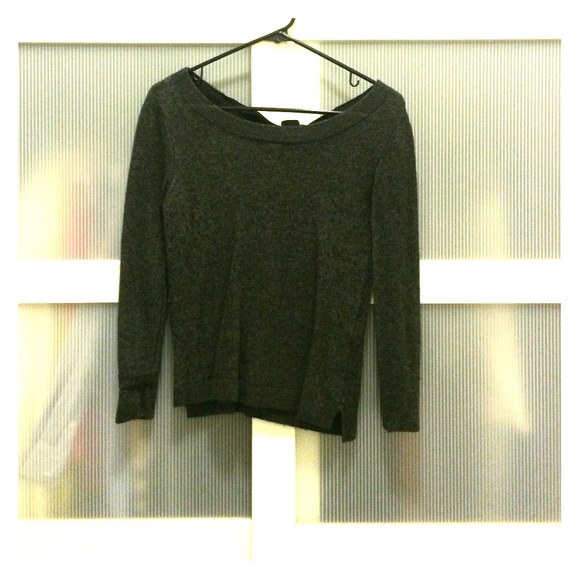 Sandro dark gray sweater with back bow