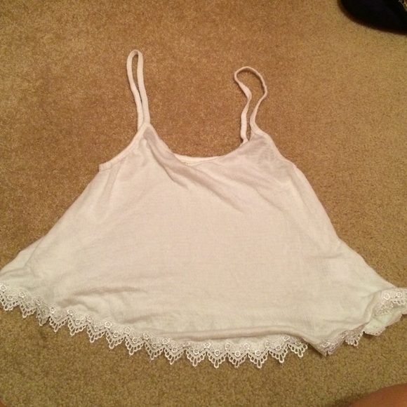 cream crop top