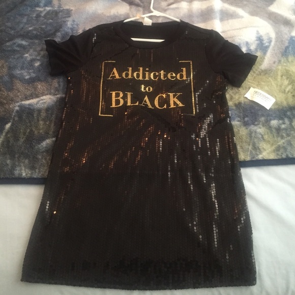 'Addicted to BLACK' mini dress.