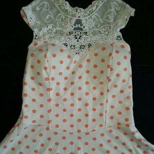 Love Culture Lace Peplum (Flare) top Size Med.
