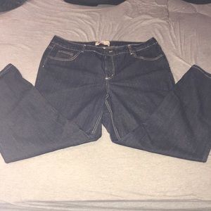 Plus size stretch classic blue jeans 22W