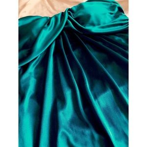 Teal strapless bubble dress