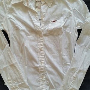 White button down Hollister top