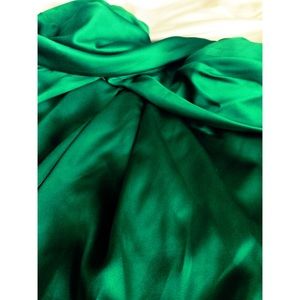 Emerald green strapless dress