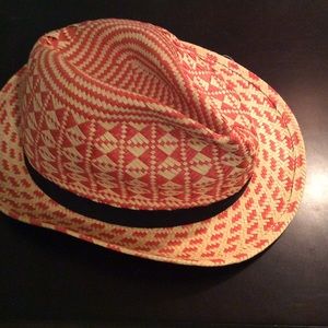 Orange White Fedora