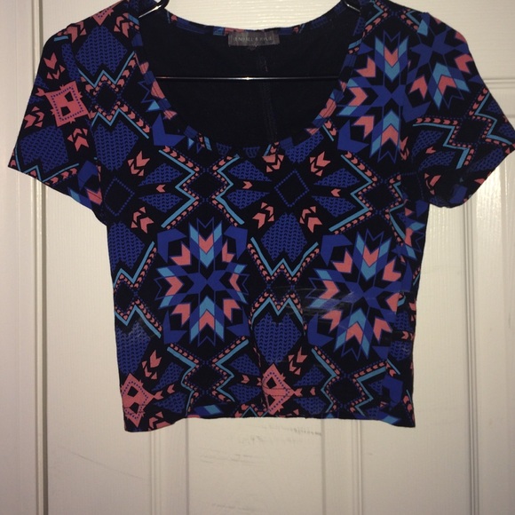 PacSun Kendall & Kylie Geo Print Crop Top