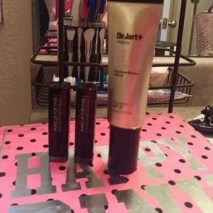 Dr Jart be and 2 mufe lipsticks.