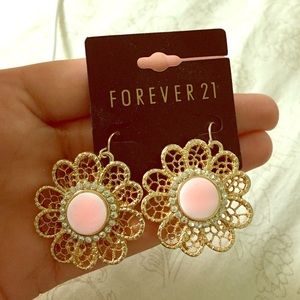 Floral dangly forever 21 earrings