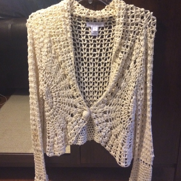 White House Black Market White Sweater M