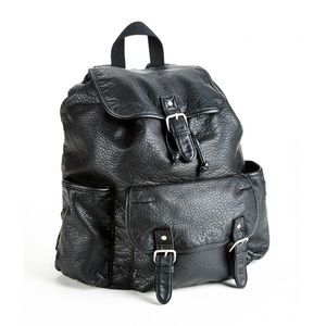 Faux leather backpack