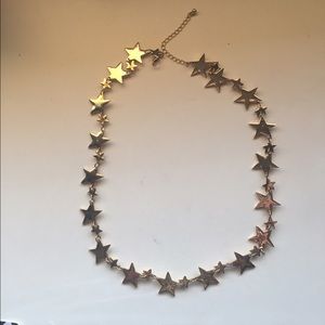 SOLD metal gold star necklace