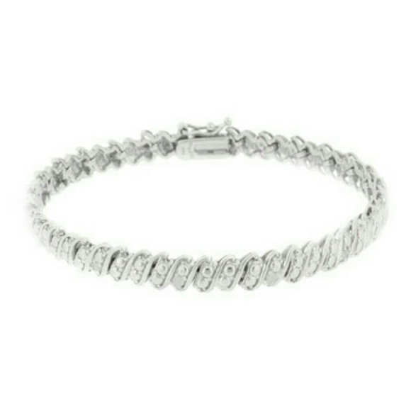 $$SOLD$$DIAMOND & STERLING SILVER TENNIS