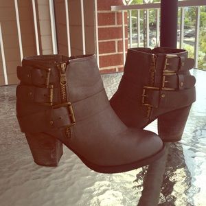 Taupe ankle boots