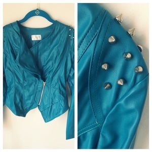 👽✨ Teal Studded Jacket ✨👽