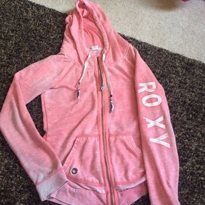 roxy peach zip up