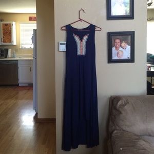 high-low navy sundress