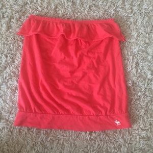 coral tube top