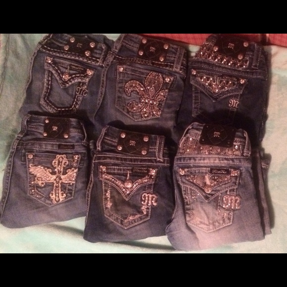 6 pairs of size 10 kids miss me jeans