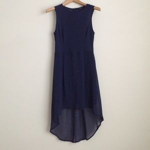 NWOT TOPSHOP Navy Blue High Low Sleeveless Dress