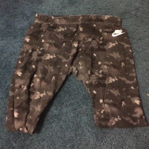 Gray Abstract Nike Leggings