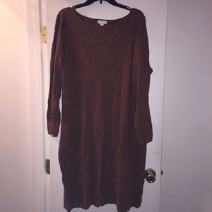 Plus size brown sweater dress 3x