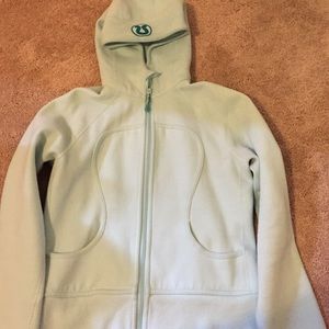 Baby blue Lululemon scuba jacket