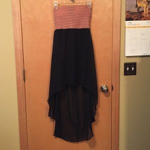 Strapless high low dress