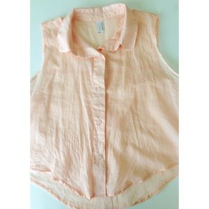 American Apparel Blush Pink Button Down Top
