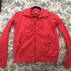 Nike polyester coral colored jacket. Size small