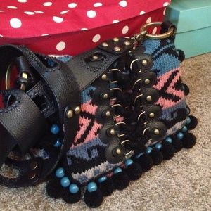 Isabella Fiore knitted leather crossbody