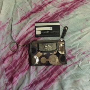 Coach keychain pouch