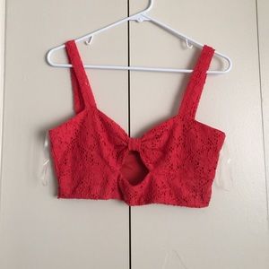 Orange Short Crop Top