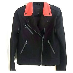 Rag & Bone wool biker jacket/vest combo