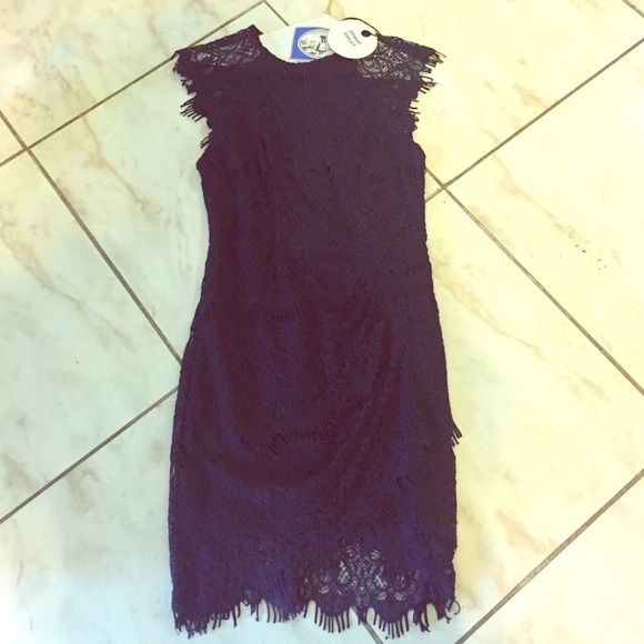 Navy blue lace dress