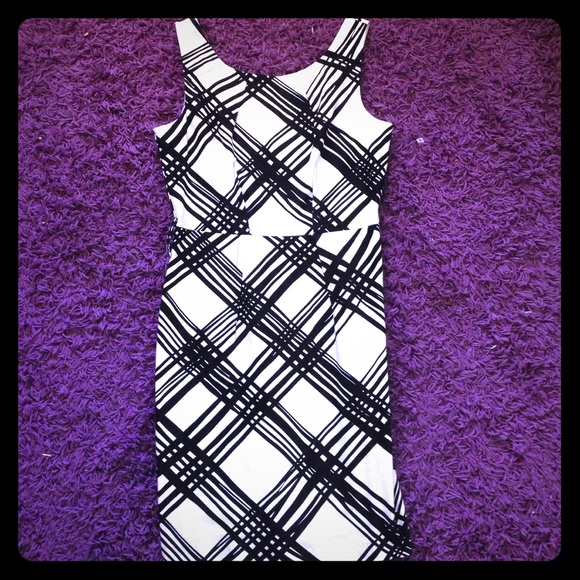 Little black and white dress