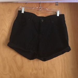 black shorts